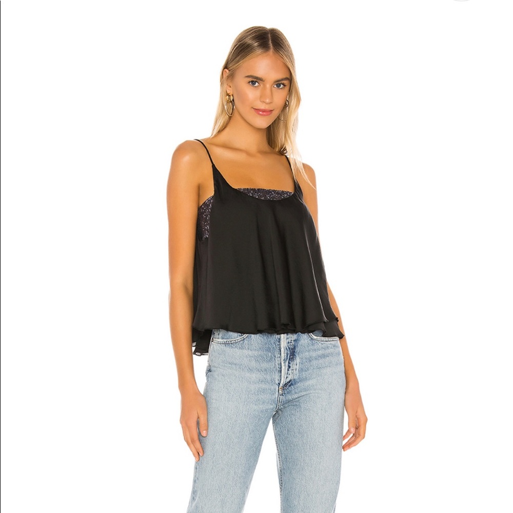 Free People Turn It On Black Cami